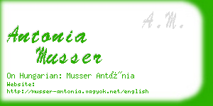 antonia musser business card